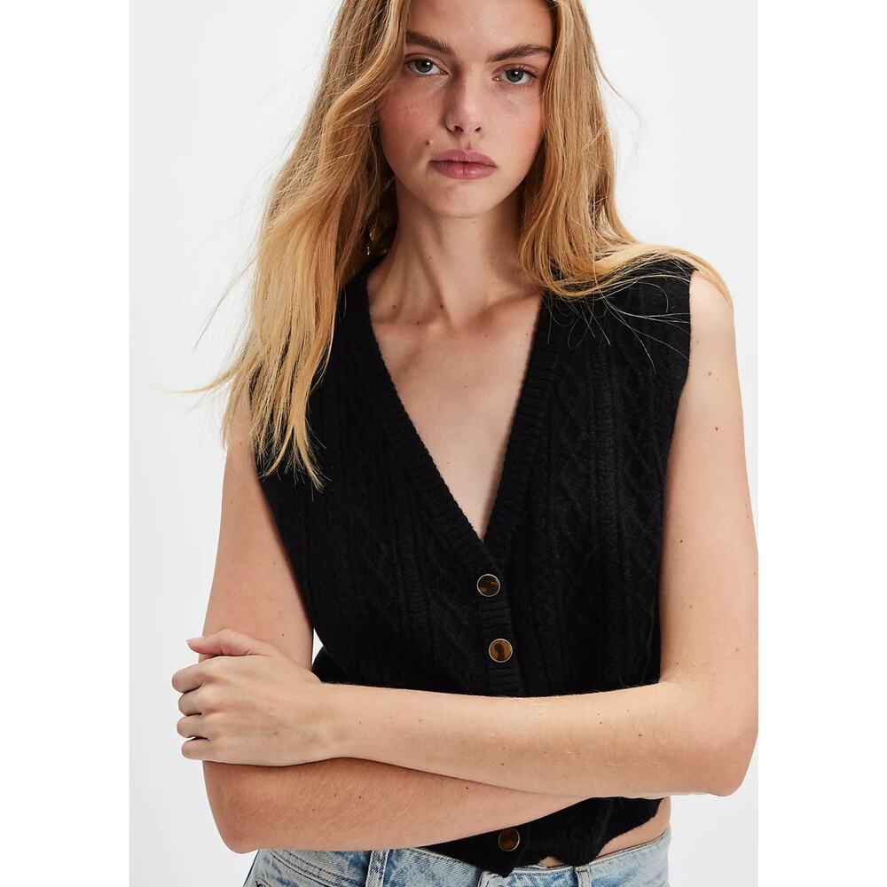 Free People Beatrice Cashmere Vest | Brown | Size M